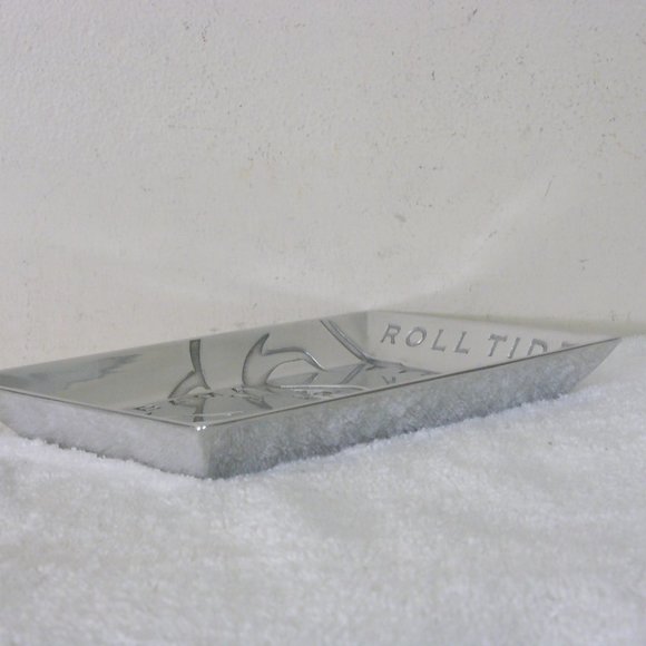 University of Alabama "Rolltide" Aluminum 9-inch Tray - Arthur Court Designs - Picture 5 of 6